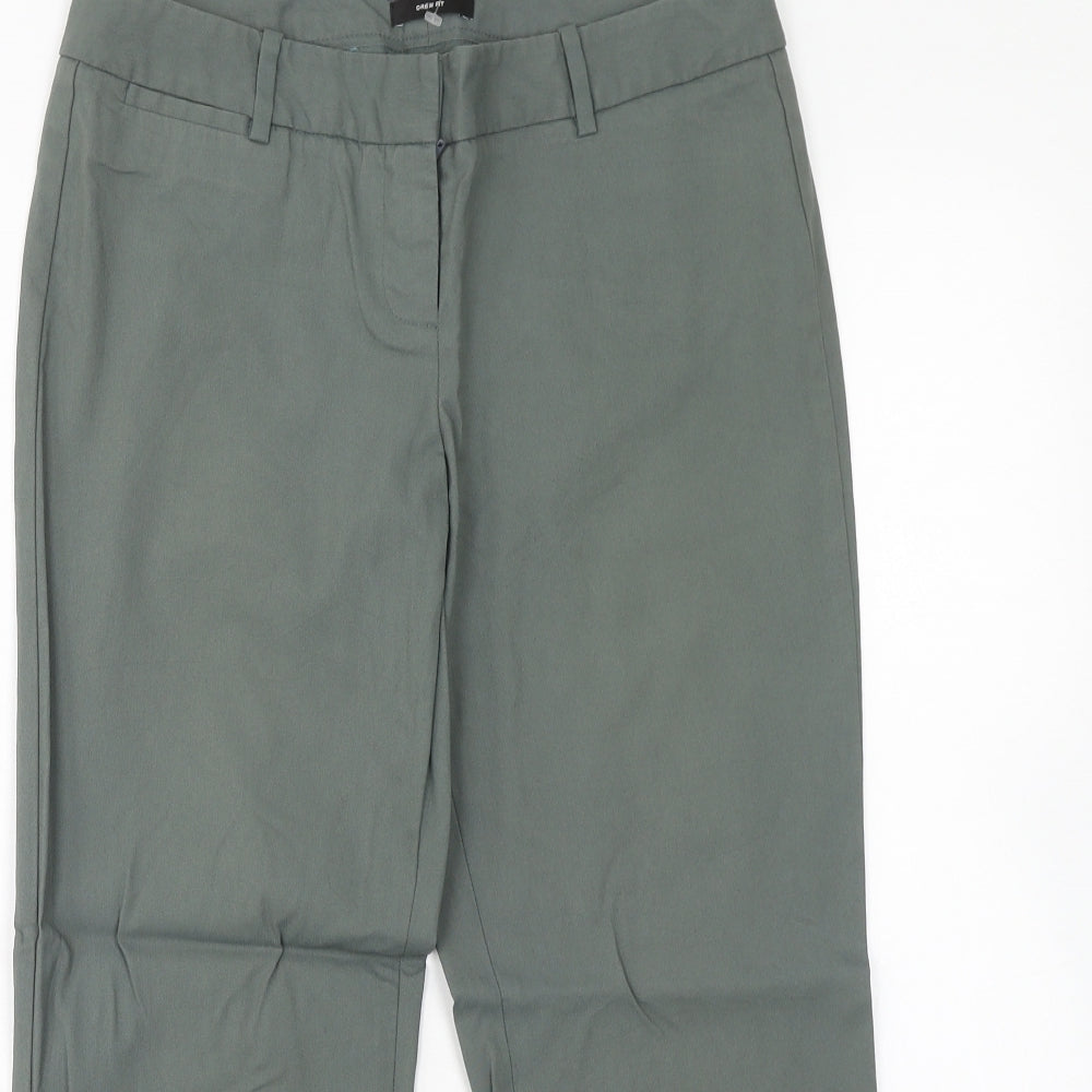 The Limited Womens Green Viscose Trousers Size 30 in Regular Hook & Eye