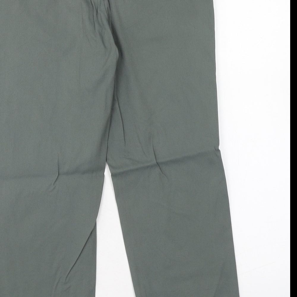 The Limited Womens Green Viscose Trousers Size 30 in Regular Hook & Eye