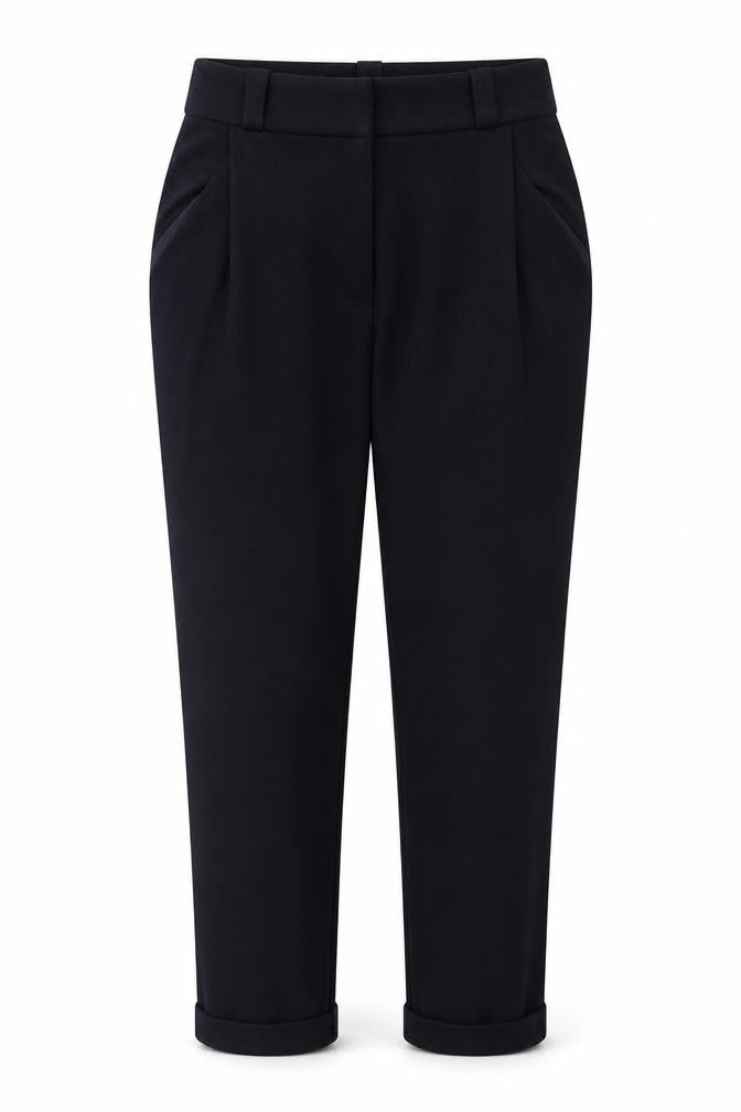 Topshop Womens Blue Polyester Trousers Size 10 Regular Hook & Eye