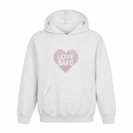 Sunderland AFC Girls Grey Cotton Pullover Hoodie Size 12-13 Years Pullover - Love Heart