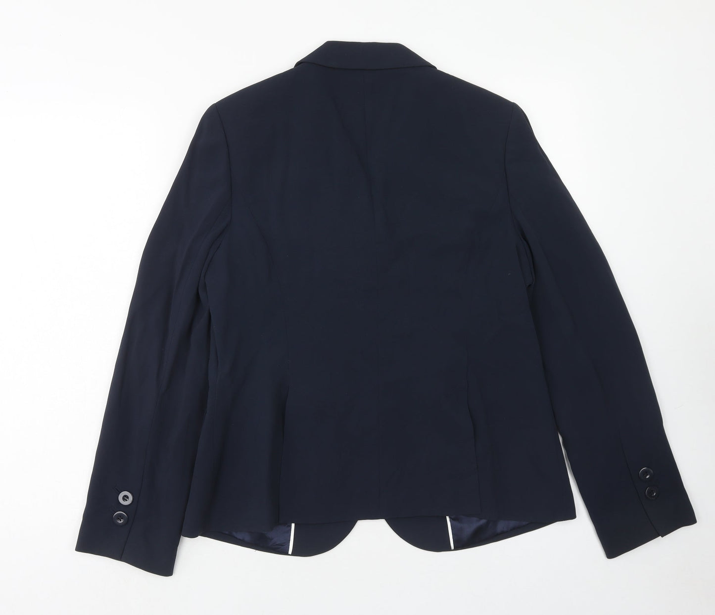 Planet Womens Blue Polyester Jacket Blazer Size 14 Button