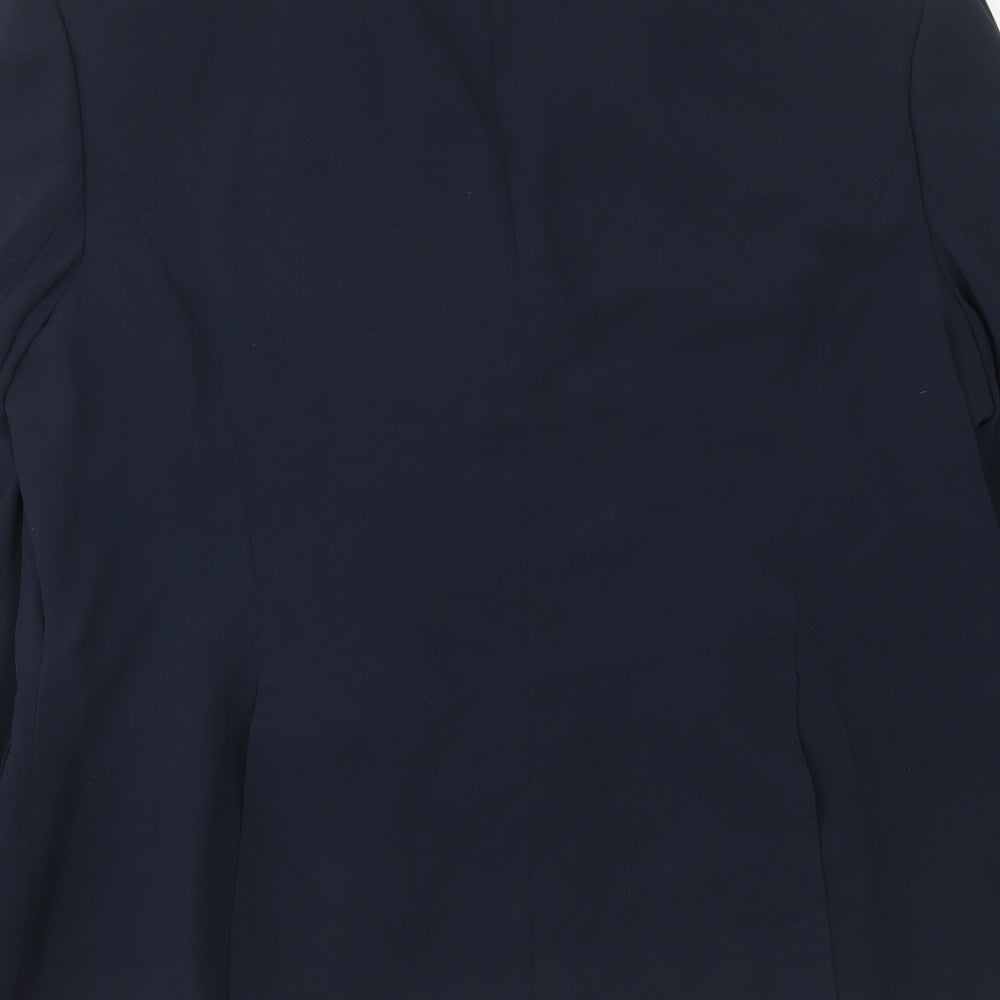 Planet Womens Blue Polyester Jacket Blazer Size 14 Button