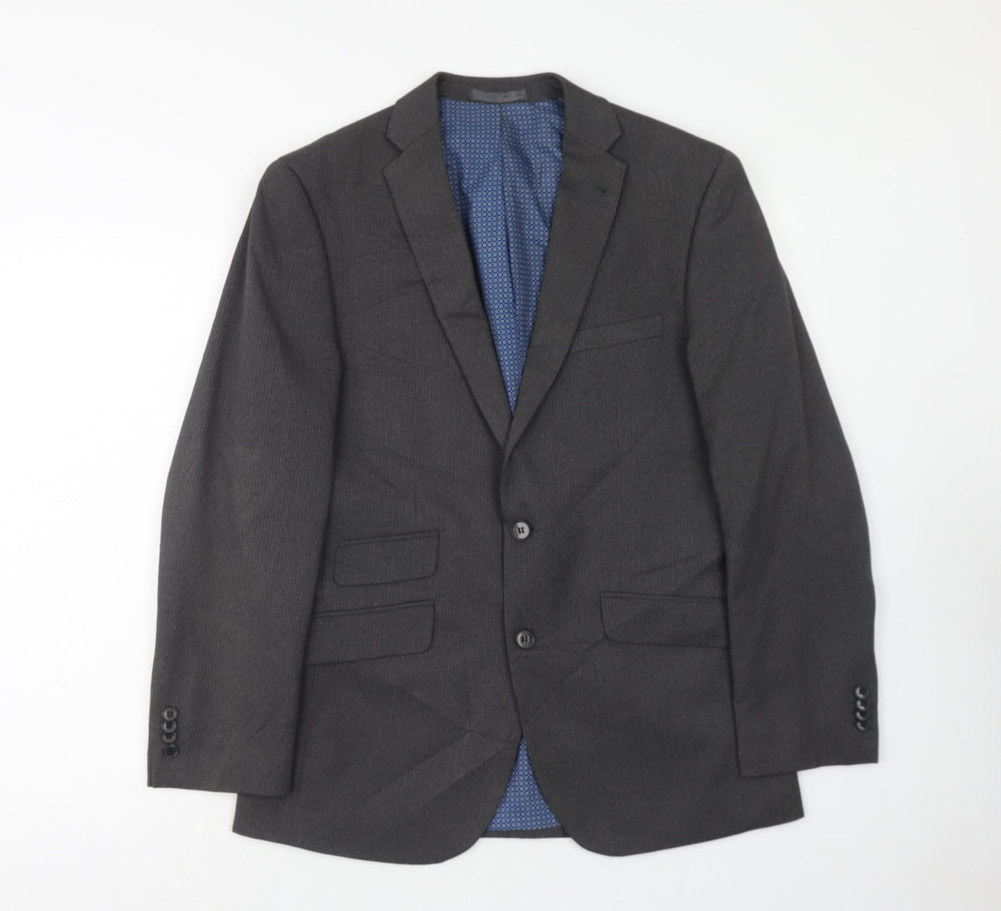 Taylor & Wright Mens Grey Polyester Jacket Suit Jacket Size 38 Regular