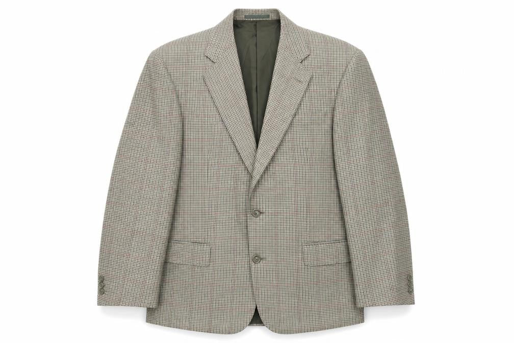 BHS Mens Grey Check Wool Jacket Suit Jacket Size 40 Regular