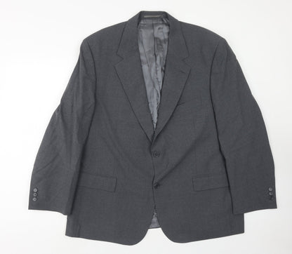 Fabrizio Mens Grey Wool Jacket Suit Jacket Size 44 Regular