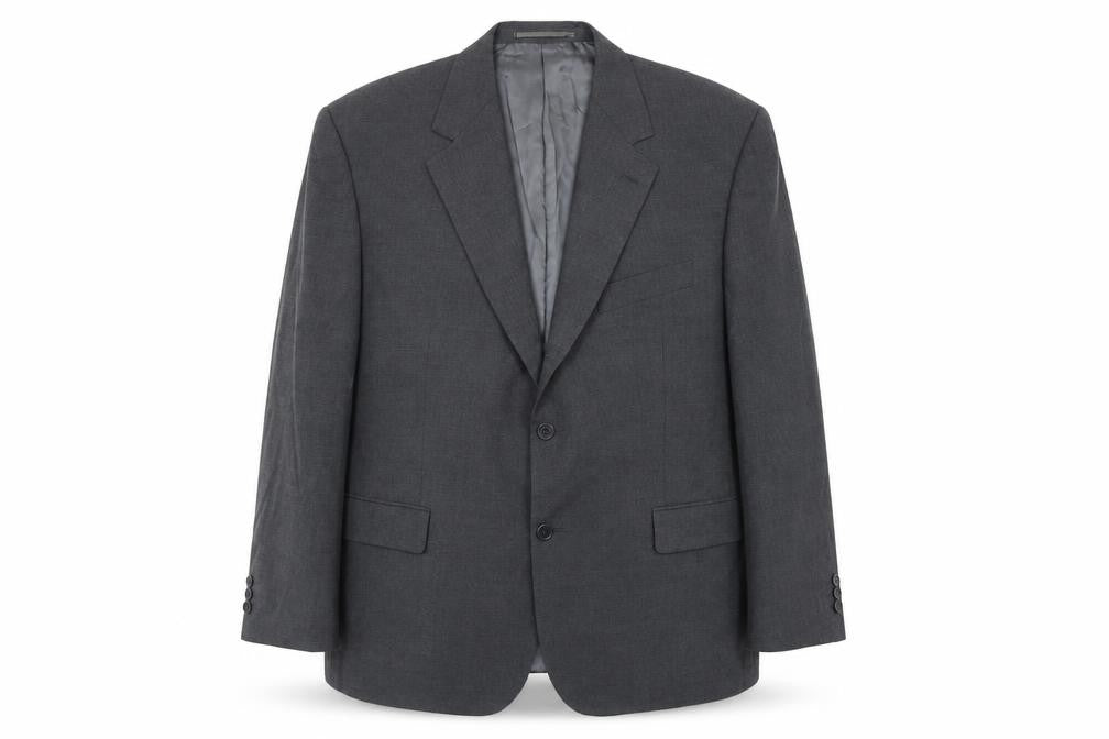FABRIZIO GIANNI Mens Grey Wool Jacket Suit Jacket Size 44 Regular