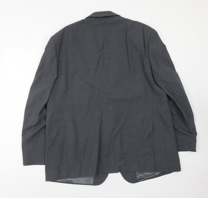 Fabrizio Mens Grey Wool Jacket Suit Jacket Size 44 Regular