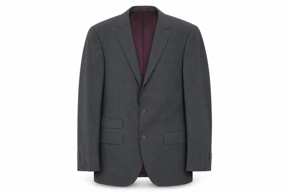 F&F Mens Grey Polyester Jacket Suit Jacket Size 38 Regular