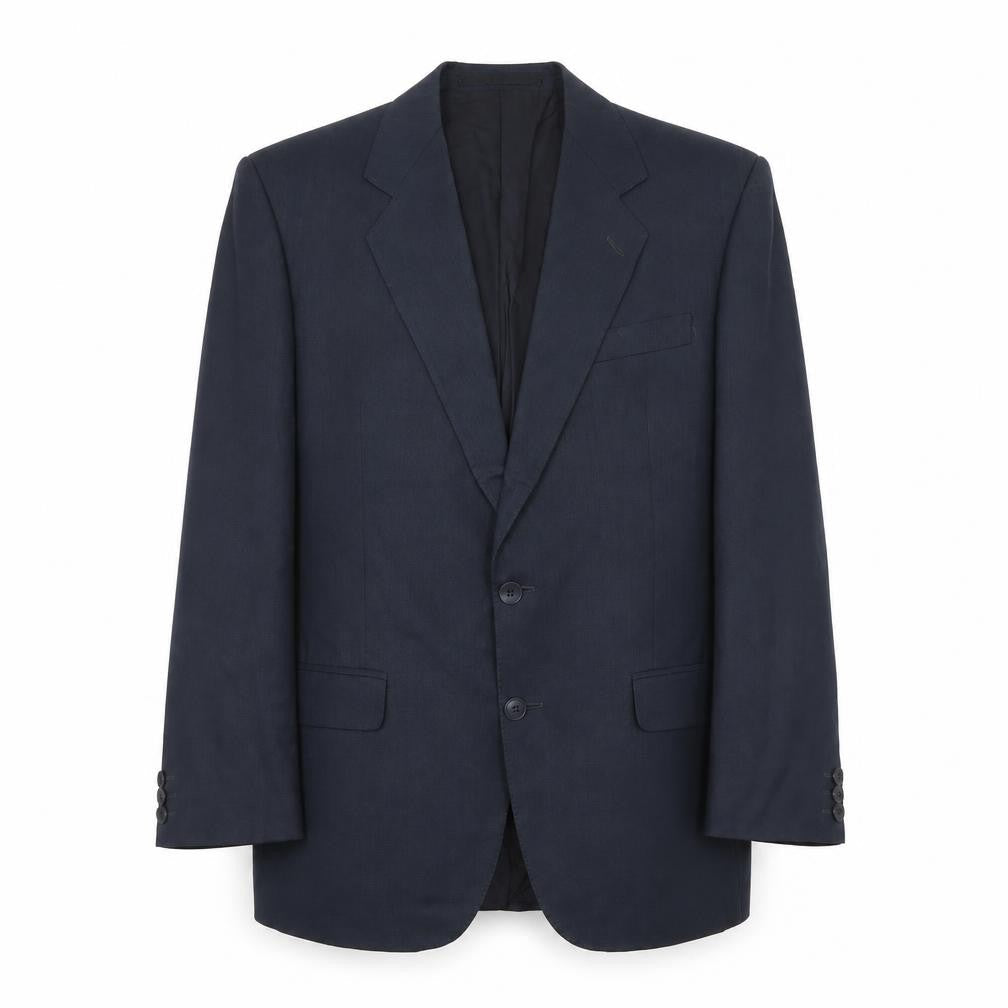 Pin stripe Mens Blue Polyester Jacket Suit Jacket Size 40 Regular