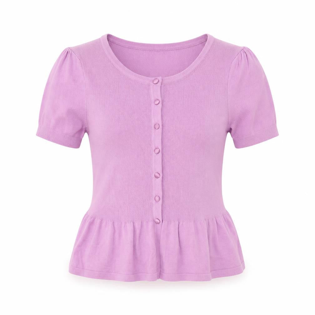 Marks & Spencer Womens Pink Scoop Neck Viscose Pullover Jumper Size 12 - Drop hem