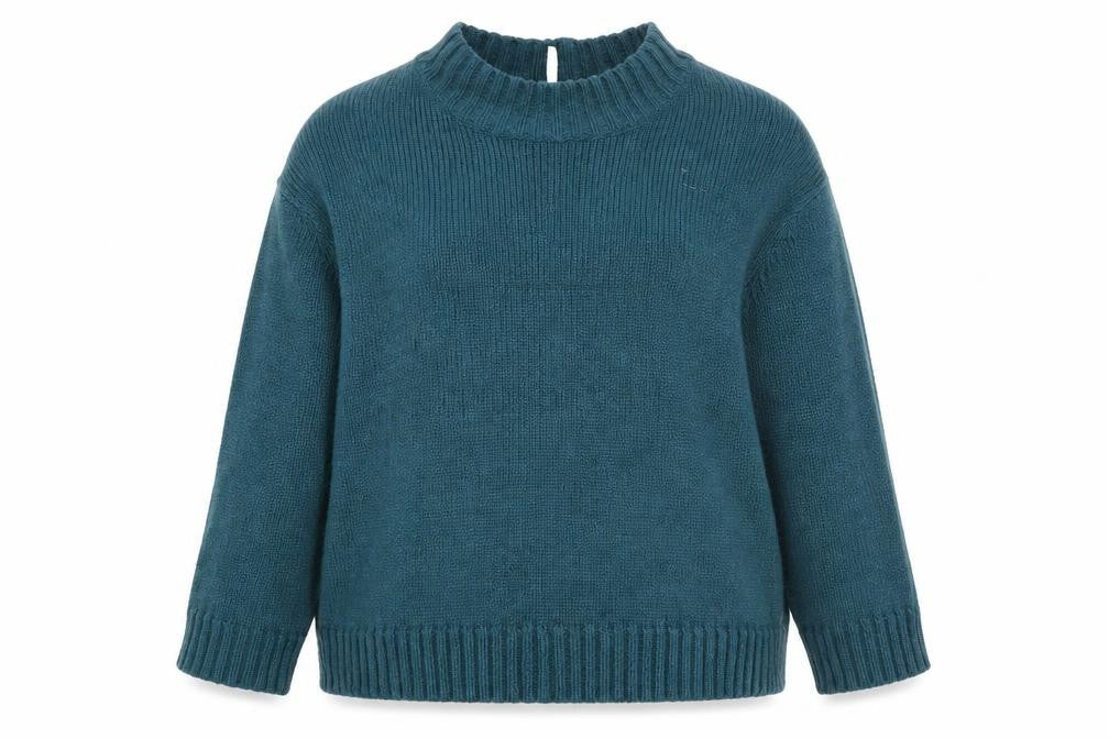 Intuition Womens Blue Mock Neck Acrylic Pullover Jumper Size 20 - Size 20-22