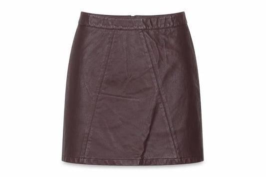 George Womens Purple Polyurethane Straight & Pencil Skirt Size 8 Zip