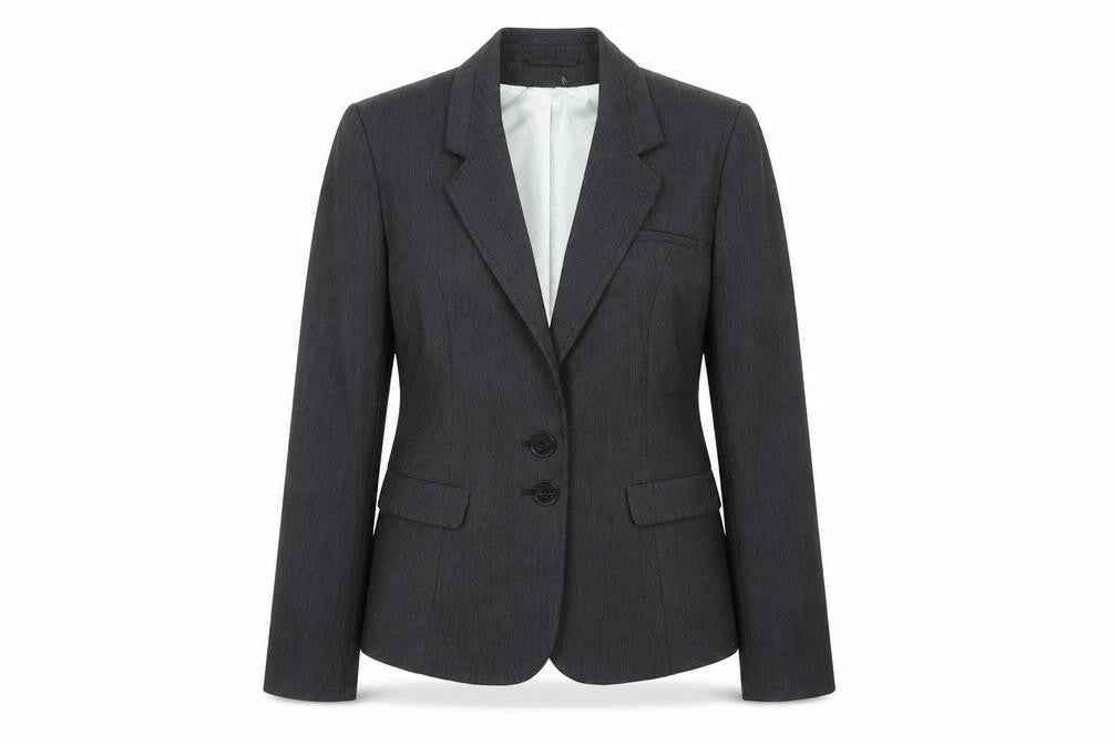 NEXT Womens Grey Polyester Jacket Blazer Size 14 Button