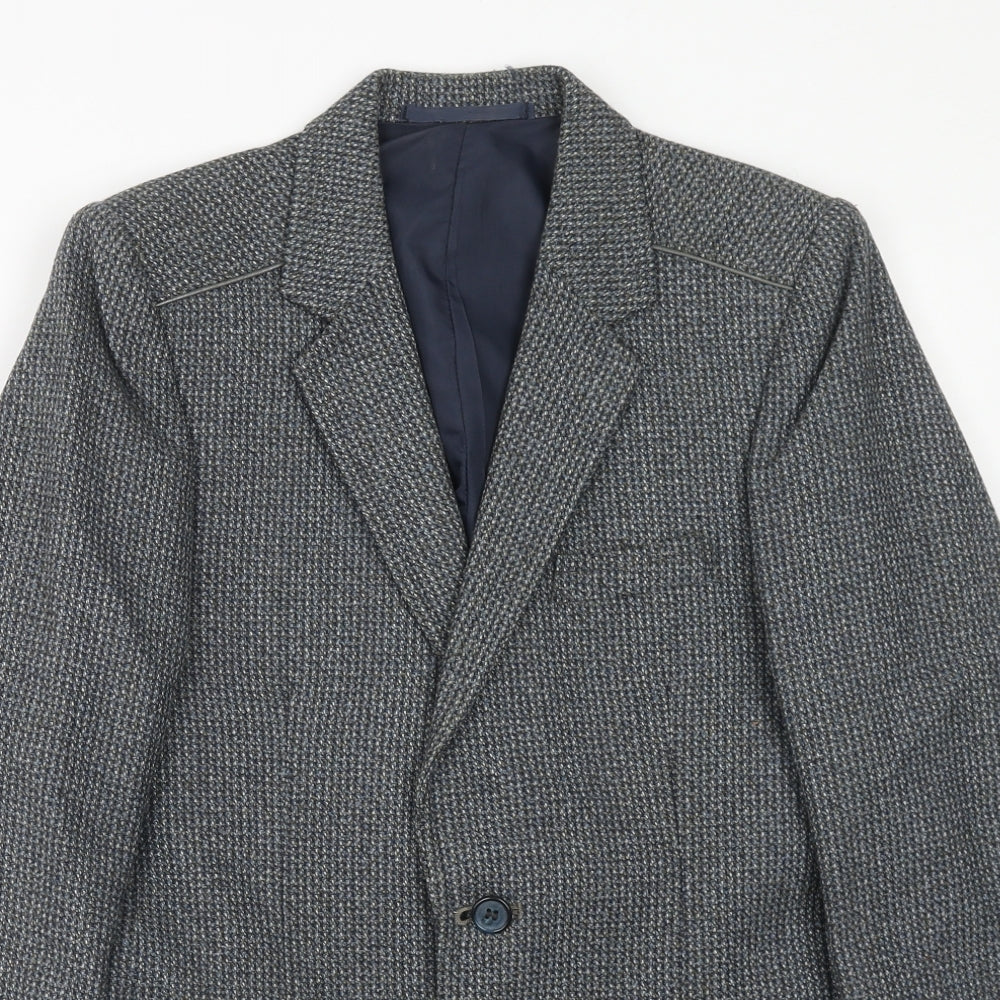 Yorkers Mens Grey Wool Jacket Blazer Size 34 Regular