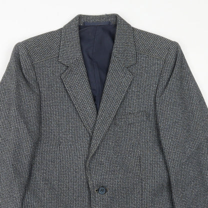 Yorkers Mens Grey Wool Jacket Blazer Size 34 Regular