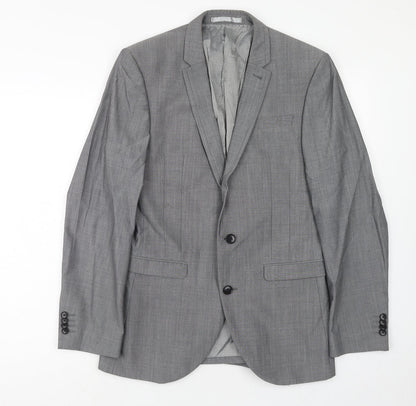 Next Mens Grey Wool Jacket Suit Jacket Size 38 Regular