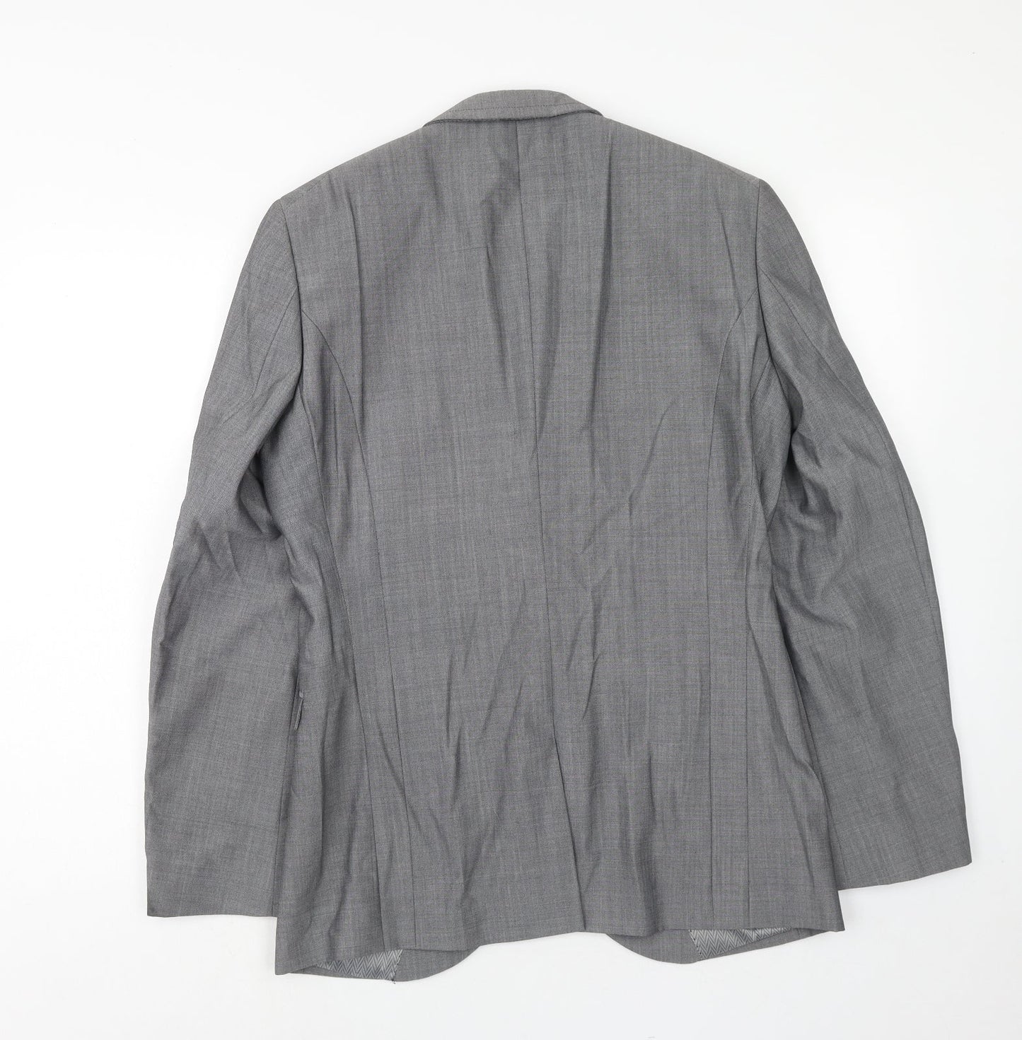NEXT Mens Grey Wool Jacket Suit Jacket Size 38 Regular