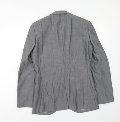 Next Mens Grey Wool Jacket Suit Jacket Size 38 Regular