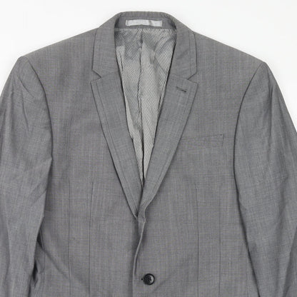 Next Mens Grey Wool Jacket Suit Jacket Size 38 Regular