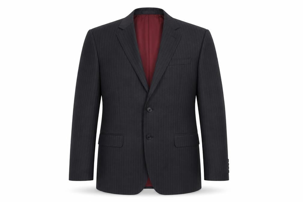 Jaegar Mens Grey Striped Polyacrylate Fibre Jacket Suit Jacket Size 40 Regular