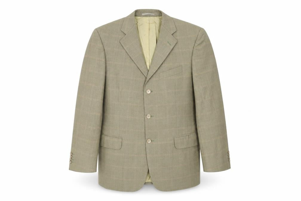 Douglas Mens Brown Check Wool Jacket Blazer Size 42 Regular