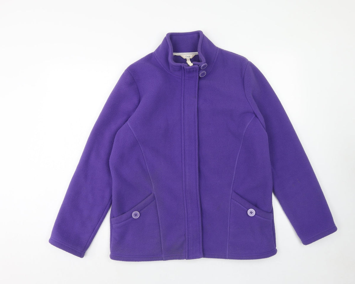 Marks & Spencer Womens Purple Jacket Size 12 Zip