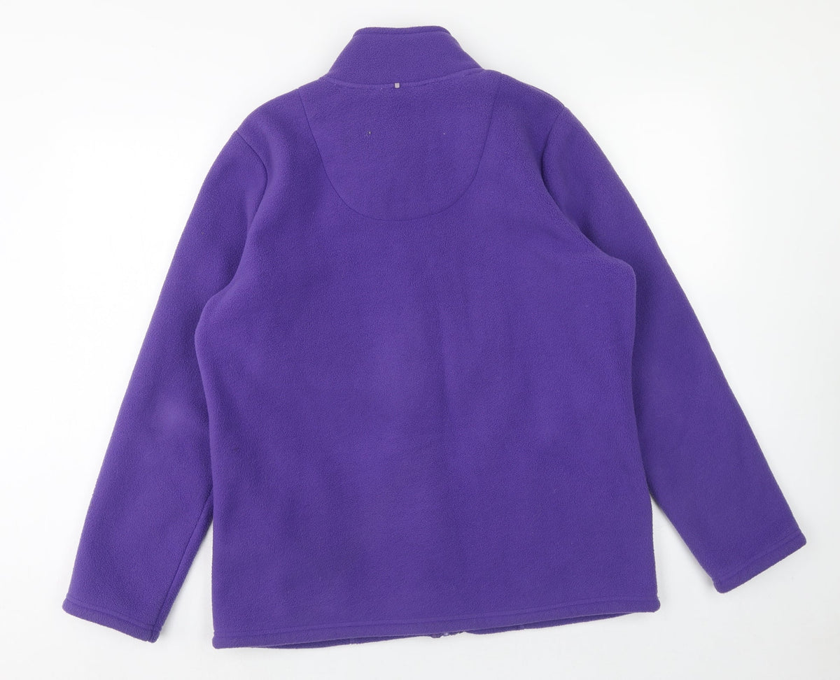 Marks & Spencer Womens Purple Jacket Size 12 Zip