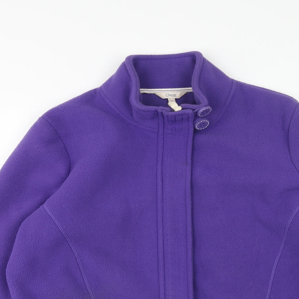 Marks & Spencer Womens Purple Jacket Size 12 Zip