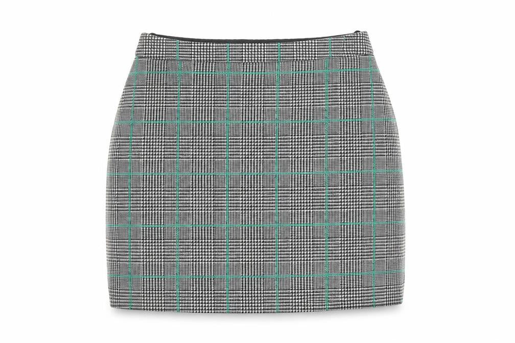 Papaya Womens Grey Plaid Polyester Mini Skirt Size 8 Zip