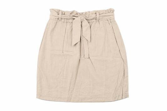 Topshop Womens Beige Lyocell Mini Skirt Size 6 - Belted