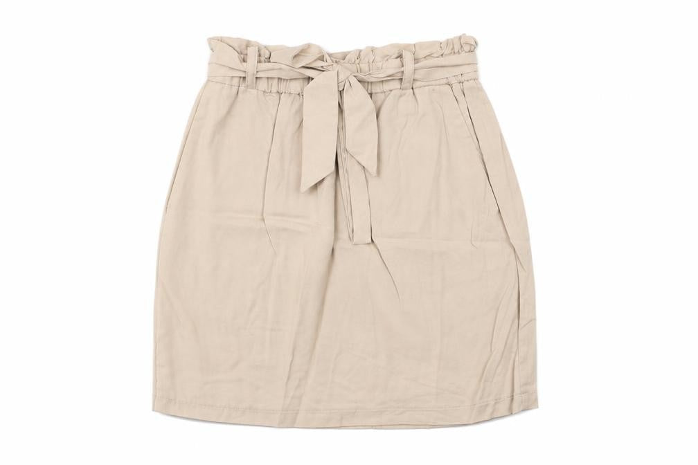 Topshop Womens Beige Lyocell Mini Skirt Size 6 - Belted