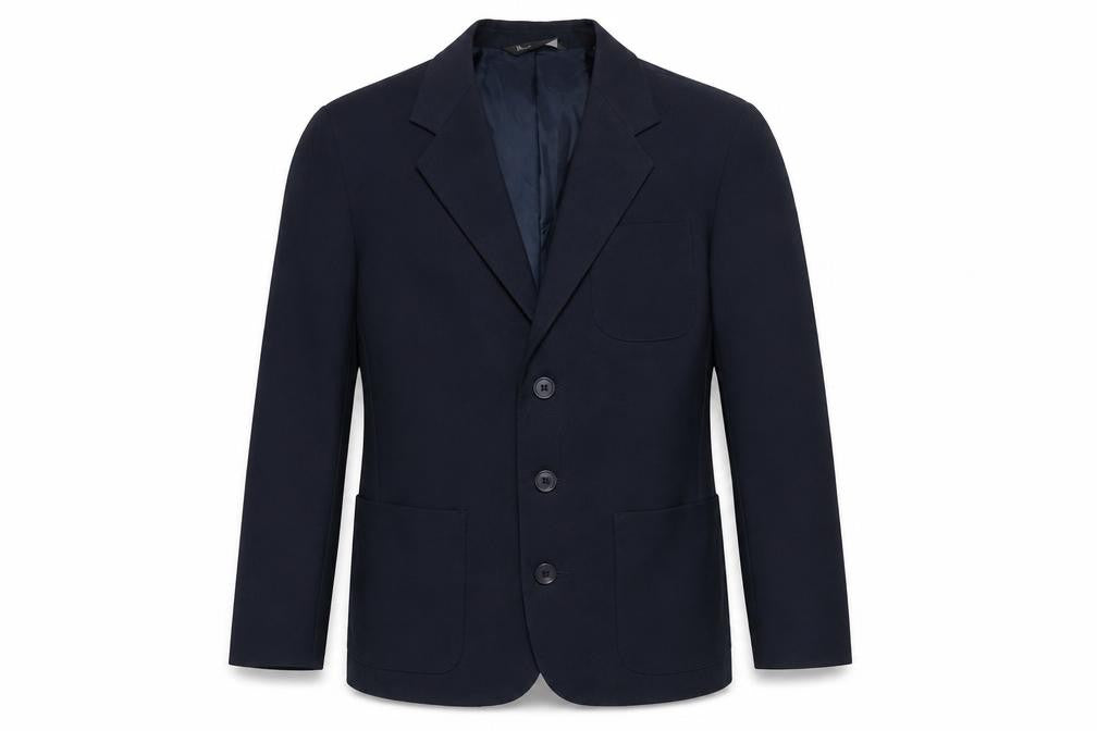 BHS Mens Blue Polyester Jacket Blazer Size 34 Regular