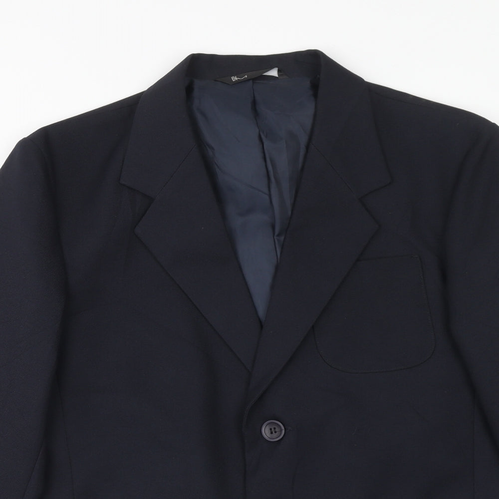 BHS Mens Blue Polyester Jacket Blazer Size 34 Regular