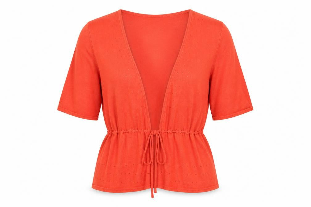 Coast Womens Red Viscose Basic Blouse Size 8 V-Neck