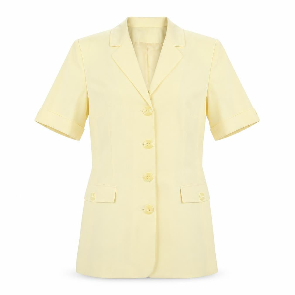 New Look Womens Yellow Polyester Jacket Blazer Size 10