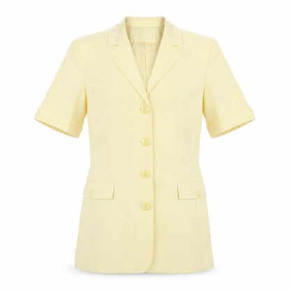 New Look Womens Yellow Polyester Jacket Blazer Size 10