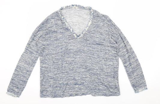 River Island Womens Grey V-Neck Viscose Pullover Jumper Size 10 Pullover