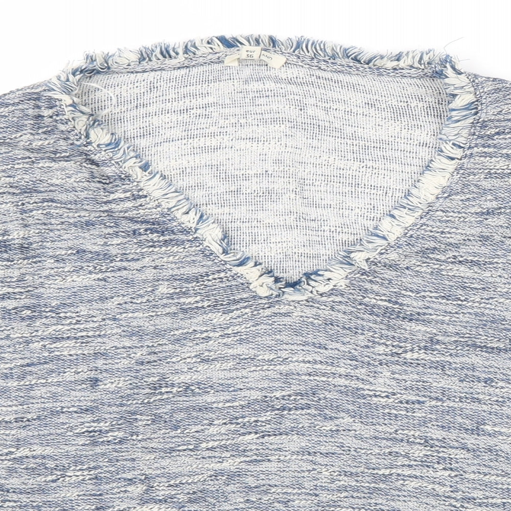 River Island Womens Grey V-Neck Viscose Pullover Jumper Size 10 Pullover
