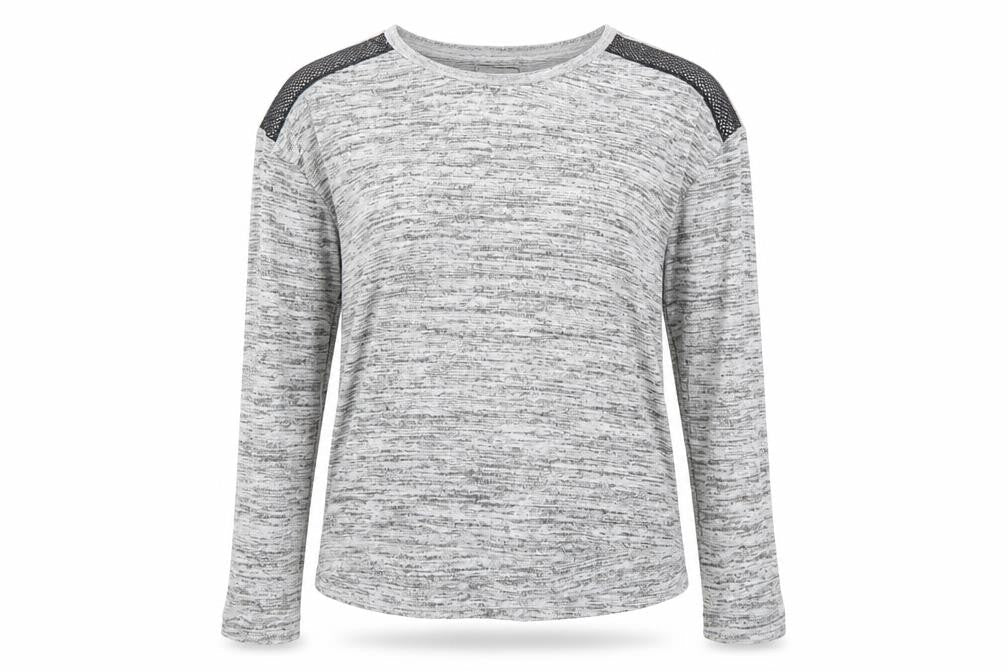 Nicola Miller Womens Grey Viscose Basic T-Shirt Size M Round Neck - Marled