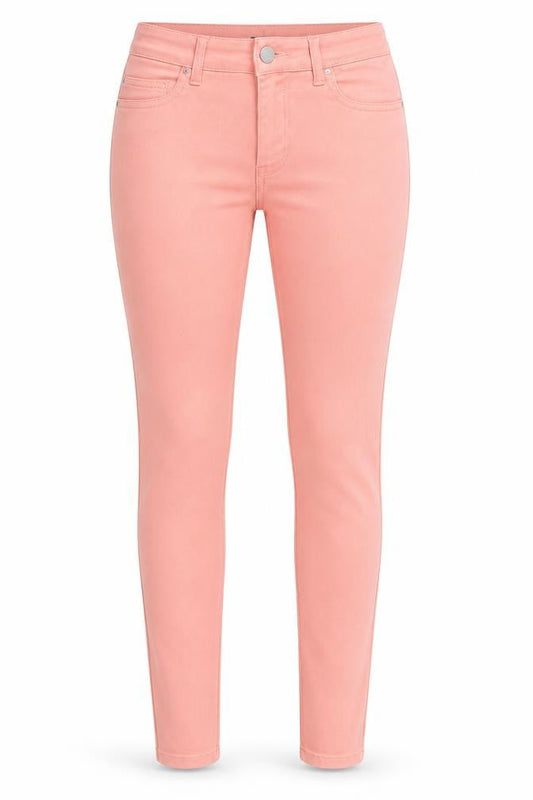 Marks & Spencer Womens Pink Cotton Skinny Jeans Size 8 L31 in Slim Zip