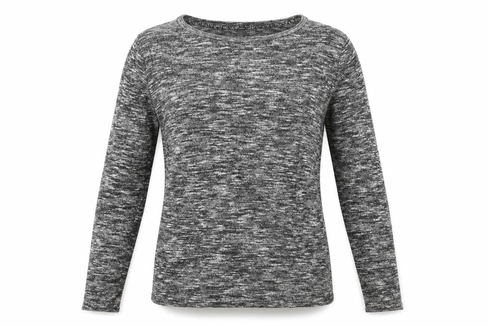 Divided Womens Grey Polyester Basic Blouse Size S Boat Neck