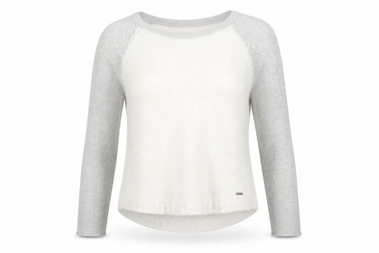 Hollister Womens White Scoop Neck Acrylic Pullover Jumper Size XS