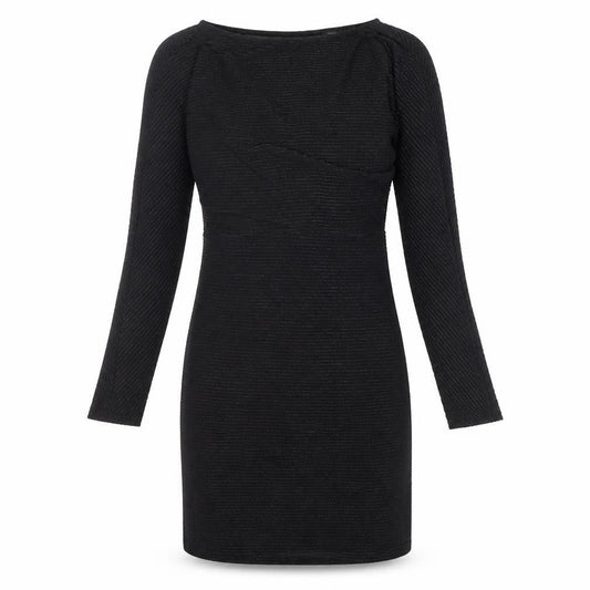 NEXT Womens Black Striped Polyester Shift Size 10 Boat Neck Pullover