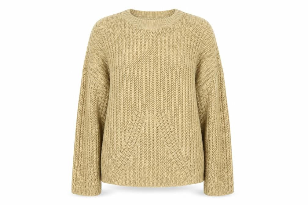 Only Womens Brown Round Neck Acrylic Pullover Jumper Size L