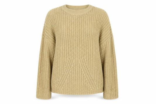 Only Womens Brown Round Neck Acrylic Pullover Jumper Size L