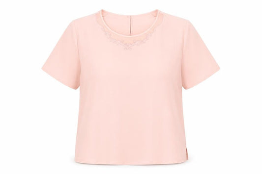 Ridella Womens Pink Polyester Basic T-Shirt Size 16 Round Neck