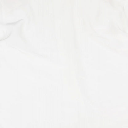 C&A Womens White Polyester Basic Button-Up Size 16 Collared
