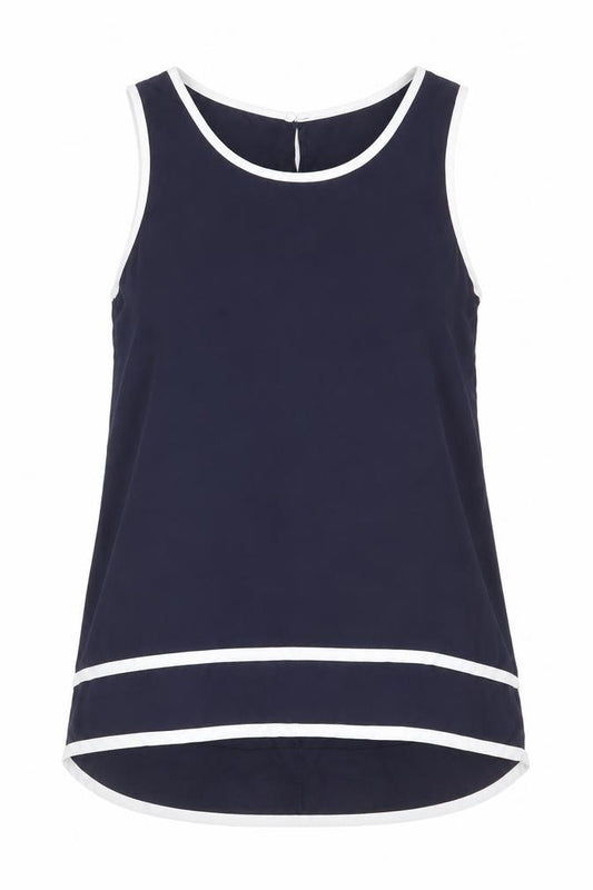 Atmosphere Womens Blue Polyester Basic Tank Size 10 Round Neck