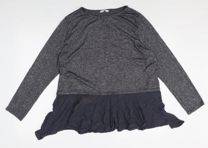 Tu Womens Green Viscose A-Line Size 16 Round Neck Pullover