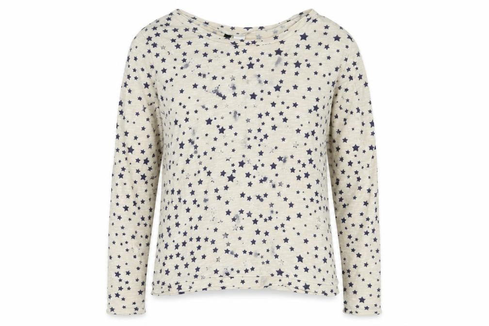 Divided Womens Ivory Geometric Viscose Pullover Sweatshirt Size S Pullover - Stars